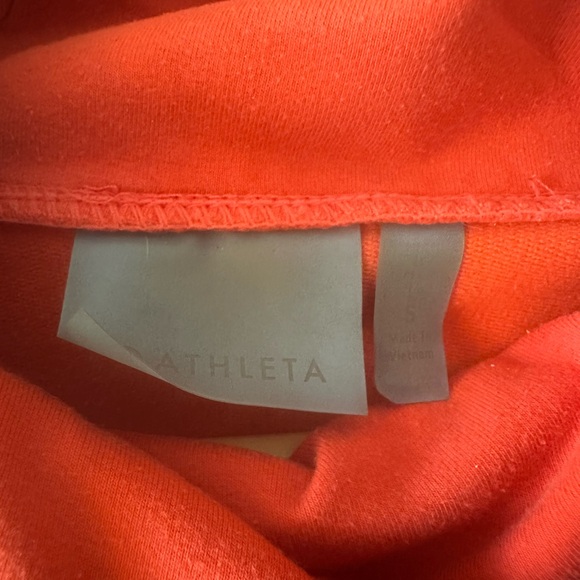 Athleta Orange Hooded Cowl Neck Sweatshirt - size small - Picture 3 of 6